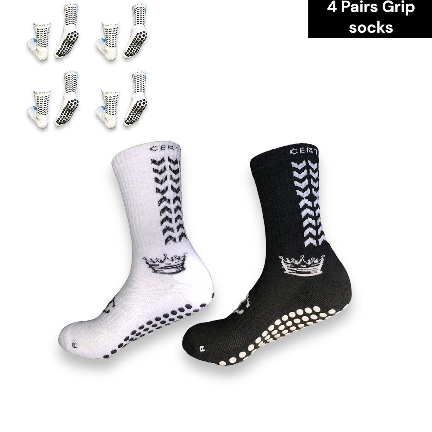 4 Premium Grip Sock Bundle